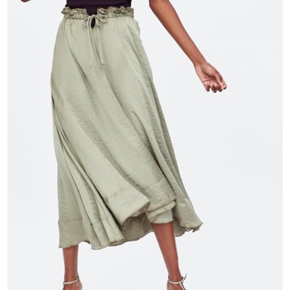 Zara Dresses & Skirts - ZARA TIE WAIST SKIRT